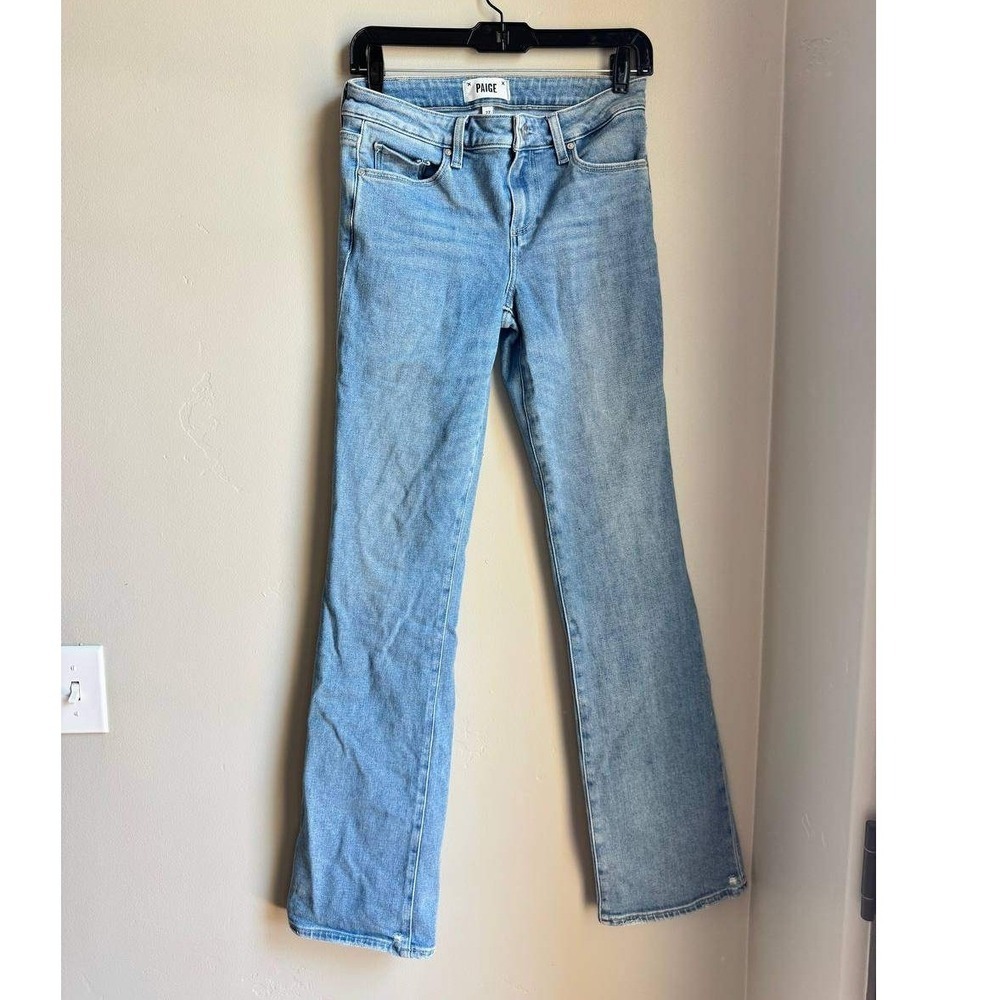 PAIGE Sloane Slim Straight Jeans 27 Low Rise Y2K Euro Summer Cottagecore